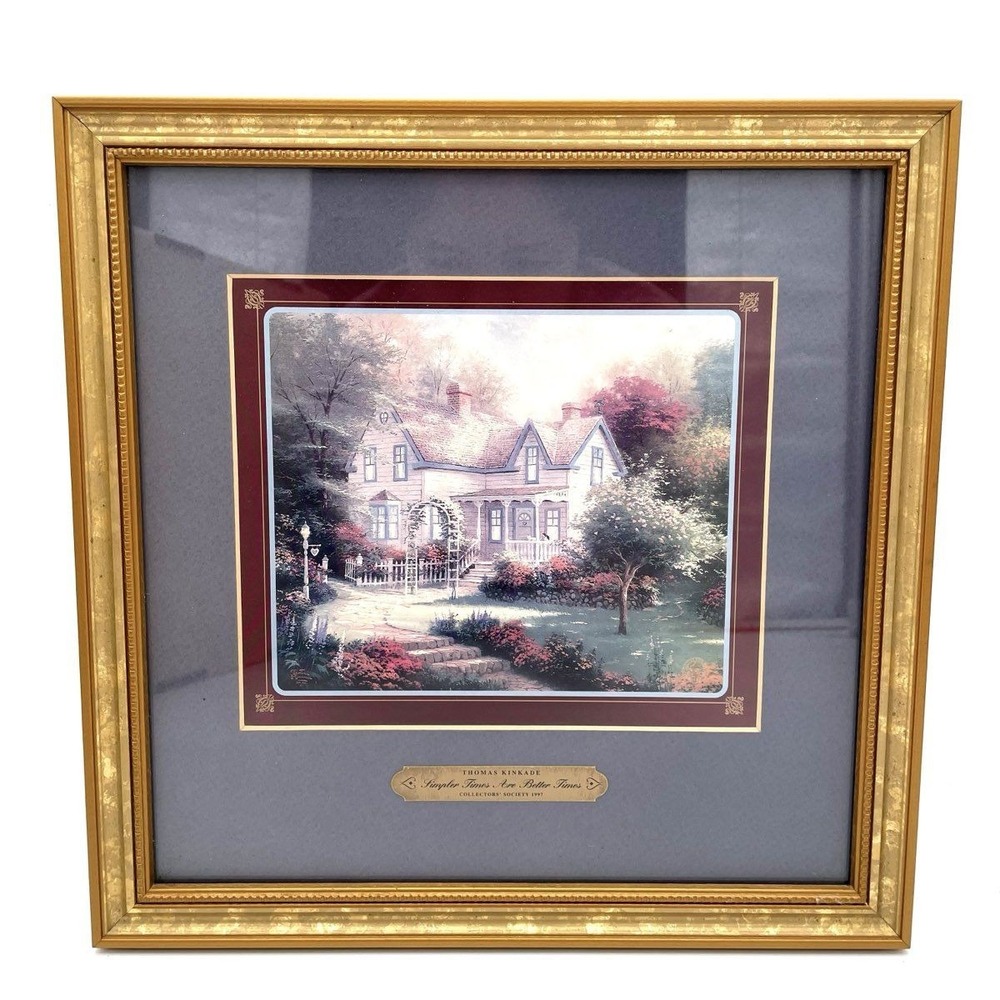 VTG Thomas Kinkade Simpler Times Are Better Times 1997 Collectors Society Print
